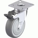 BLICKLE - ROULETTE PIVOTANTE À FREIN Ø 75MM BANDAGE CAOUTCHOUC TPE 75KG - LPA-TPA 75KF-FI