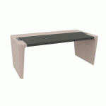 BUREAU DIRECTION XENNON L.190 X P.100 AVEC SOUS-MAIN EN CUIR - ORME