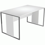 BUREAU PIEDS CADRES MÉTAL RAZOR - 140CM - BLANC/ANTHRACITE - ARTARREDI