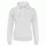 COTTOVER SWEATSHIRT À CAPUCHE FEMME - CERTIFIÉ GOTS BLANC - TAILLE L