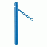 POTELET AGGLO Ø 76 MM À CHAINES 1 ANNEAU - ZINC BLEU 5010 - PROCITY