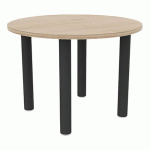 TABLE DE RÉUNION 4 PIEDS Ø 100 CM ORME/ANTHRACITE - QUADRIFOGLIO