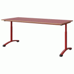 TABLE MALIBU 180X80 T3/T6 DL ST ALAISÉ ROUG U321/ROUGE 3020 - MANUTAN EXPERT