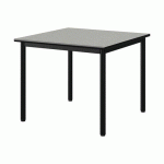 TABLE MALIBU 80X80 T4 4P STRA ISOS GRIS 1400/NOIR NOIR 9005
