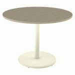 TABLE MENORCA Ø 100 T6 ÉP 24 MM STRA ABS CHÊNE B./BEIGE 1013 - MOBIDECOR