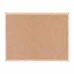 TABLEAU D'AFFICHAGE EN LIÈGE BASIC DE BI-OFFICE CADRE EN BOIS NATUREL 60 X 45 CM