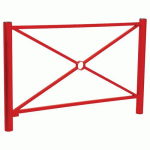 BARRIÈRE PROVINCE SIMPLE CROIX 1.57 M INOX - ZINC ROUGE 3020 - PROCITY