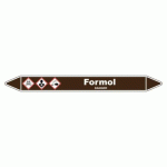LOT DE 3 - MARQUEUR DE TUYAUTERIE - FORMOL - EN VINYLE LAMINÉ - NFX 08-105 150 X 12 MM