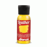 LOT DE 4 - DARWI FLACON DE 50 ML DE PEINTURE SUR CUIR - JAUNE SOLEIL