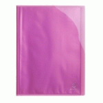 PROTÈGE-DOCUMENTS EN POLYPROPYLÈNE SEMI RIGIDE IDERAMA PP 60 VUES - A4 - ROSE - LOT DE 12