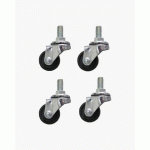 ROULETTE POUR SUPPORT SAC POUBELLE SS 800 DIAMETRE 2,5CM LOT 4 UNITES