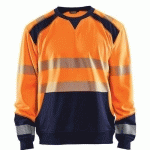 SWEAT HAUTE-VISIBILITÉ ORANGE FLUORESCENT/MARINE TAILLE XXXL - BLAKLADER