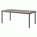 TABLE MALIBU 160X80 T4 4P STRA ABS GRIS U727/GRIS 7016