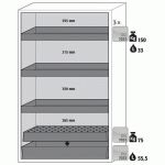 ARMOIRE SÉCURITÉ S-PHOENIX-90 S90.196.120.FDAS GRIS CLAIR - ASECOS