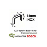 BOSCH - 2609200217 AGRAFE À FIL FIN TYPE 53 11,4 X 0,74 X 14 MM