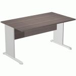 BUREAU DROIT AVEC PIEDS L FAST - 140 CM - FRÊNE - GRIS