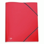 CHEMISE 3 RABATS ET ELASTIQUE 1ER PRIX - POLYPROPYLENE 4/10E - 24 X 32 CM - ROUGE