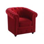 FAUTEUIL STYLE CHESTERFIELD TISSU