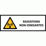 LOT DE 2 - PANNEAU DE DANGER - RADIATIONS NON-IONISANTES - W005 - HORIZONTAL 450 X 150 MM VINYLE