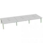 MTI BUREAU DOUBLE MT6 CONCEPT COLORIS BLANC VERT - DIMENSIONS : L480 X H74 X P164 CM