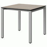 TABLE MALIBU 80X80 T5 SOUDÉ ST ANTIB ACAC/NOIR GRIS 9006