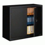 ARM.MONOBLOC 100X120X60 P-B NOIR 2 TABLETTES