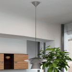LAM SUSPENSION 4555, 3 ABAT-JOUR, GRISE