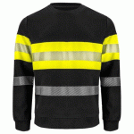 PROJOB 6129 SWEATSHIRT EN ISO 20471 CLASSE 1 JAUNE/NOIR - TAILLE XS