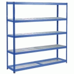 RAYONNAGE RAPID 1 2440X1525X915 5 TAB GRILLAGÉE BLEU