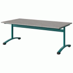 TABLE MALIBU 160X80 T3 DL STRA ABS BÉTON F186/BLEU 5018