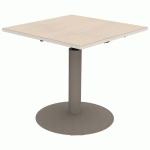 TABLE MANO RÉG. 80X80 STR ALAISÉ ÉRABLE G. BLC PASTEL/NOISET - MOBIDECOR