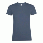 TEE-SHIRT PERSONNALISABLE BLEU DENIM FEMININ CLASSIC 150G