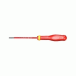 TOURNEVIS PROTWIST® ISOLÉ 1000V POUR VIS À FENTE 3X100MM LONGUEUR TOTALE 202MM - FACOM - AT3X100VE
