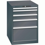 ARMOIRE NOIR 564X725X800 AVEC 5 TIR. 75KG _ 14.368.060 - LISTA