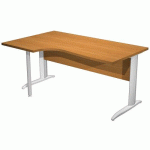 BUREAU 90° GAUCHE PIEDS L MÉTAL FAST 160CM AULNE ALU