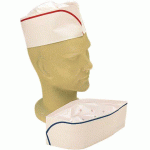 LOT DE 2 - BOÎTE DISTRIBUTRICE DE 100 CALOTS EN PAPIER BLANC AVEC LISERÉ ROUGE