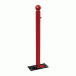 POTELET RABATTABLE SOLIBLOC Ø 76 MM BOULE - ROUGE FONCÉ 3004 - PROCITY