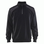 SWEAT COL CAMIONNEUR BICOLORE NOIR/GRIS FONCÉ TAILLE M - BLAKLADER