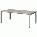 TABLE MALIBU 160X80 T3 SOUDÉ STRA ABS ACACIA/GRIS 9006