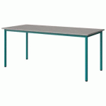 TABLE MALIBU 180X80 T6 4P STRA ABS BÉTON F186/BLEU 5018