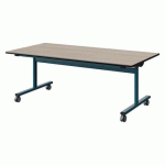 TABLE MALIBU RAB 160X80 T3 DL ST ANTIB ACACIA/NOIR BLEU 5025