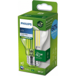 AMPOULE LED ULTRA UFFICIENT CULOT E27, CLASSE ÉNERGÉTIQUE A, 40W, 4000K BLANC FROID, TRANSPARENTE, VERRE - PHILIPS