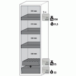 ARMOIRE SÉCURITÉ S-CLASSIC-90 S90.196.060.R GRIS CLAIR