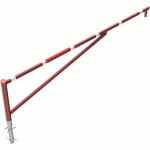 BARRIÈRE À BÉTONNER SERRURE PROFILÉE-4000 MM-ROUGE/BLANC - SCHAKE