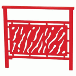 BARRIÈRE VENISE 1 M STRUCTURE TÔLE DÉCOUPÉE ZINC ROUGE 3020 - PROCITY