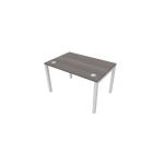 BUREAU BUROCOLOR + L.120 X P.80 CM - PLATEAU CÈDRE - PIEDS BLANC