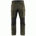 PANTALON DE TRAVAIL SERVICES STRETCH VERT OLIVE/NOIR TAILLE 50 - BLAKLADER