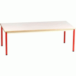 TABLE CHLOÉ 4 PIEDS 120 X 80 CM T1PLATEAU HÊTRE PIÉTEMENT BLEU - MANUTAN COLLECTIVITÉS