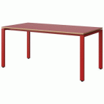 TABLE MALIBU 160X80 T5 SOUDÉ STR ALAISÉ ROUG U321/ROUGE 3020