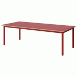 TABLE MALIBU 180X80 T2 4P STRA ALAISÉ ROUGE U321/ROUGE 3020